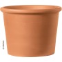 Roter Deroma Pflanztopf Zylinder Bordato, 33 cm, aus Terrakotta für den Garten.