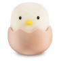 Dimmbares LED Nachtlicht Eggy Egg in Kükenform mit Akku und RGBW Farbmodus.