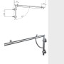 Detailansicht Glashalterung für Glasvordach, Edelstahl, L-Form. Zubehör für Vordächer.