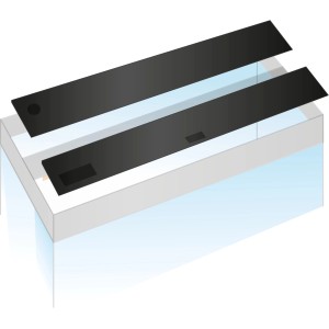 Juwel Klappensatz für Rio 400/450 Aquarium, 2-teilig, zur Abdeckung des Aquariums.