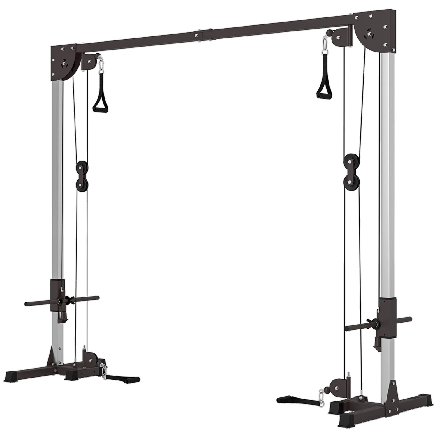 SPORTNOW Kabelzugstation Stahl Schwarz 245L x 85B x 207H cm