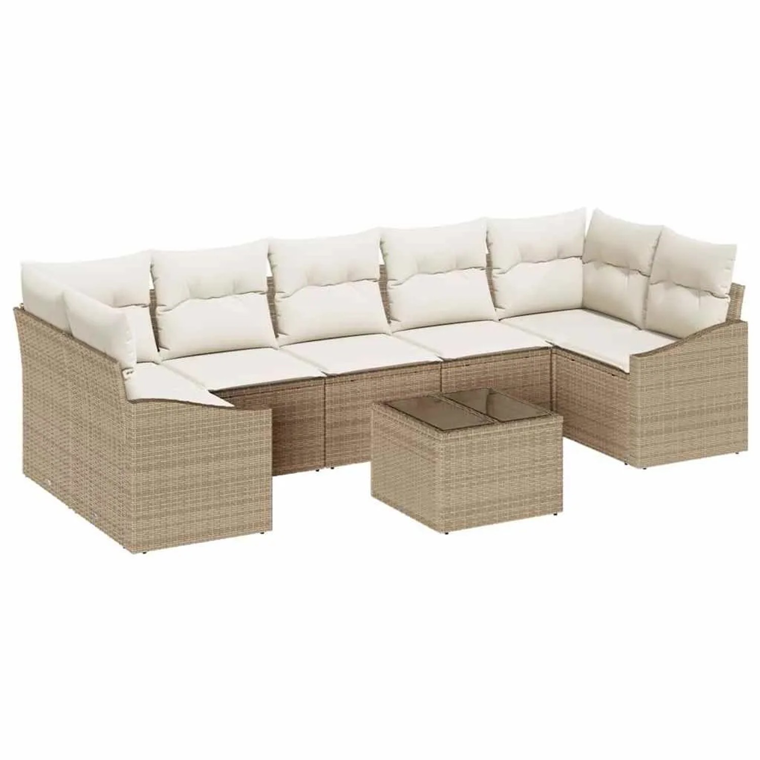 vidaXL Sofa Set mit Kissen Beige und Creme 55 x 55 x 37 cm Poly-Rattan 3346 günstig online kaufen