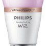 Philips Smart LED-Leuchtmittel E27, Tropfenform, Tunable White & Color, rosa leuchtend.