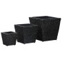 Furnicato Hochbeet Set Wasserhyazinthe Stahlrahmen Schwarz 40x40x40 Cm 30x30x30 Cm 20x20x20 Cm