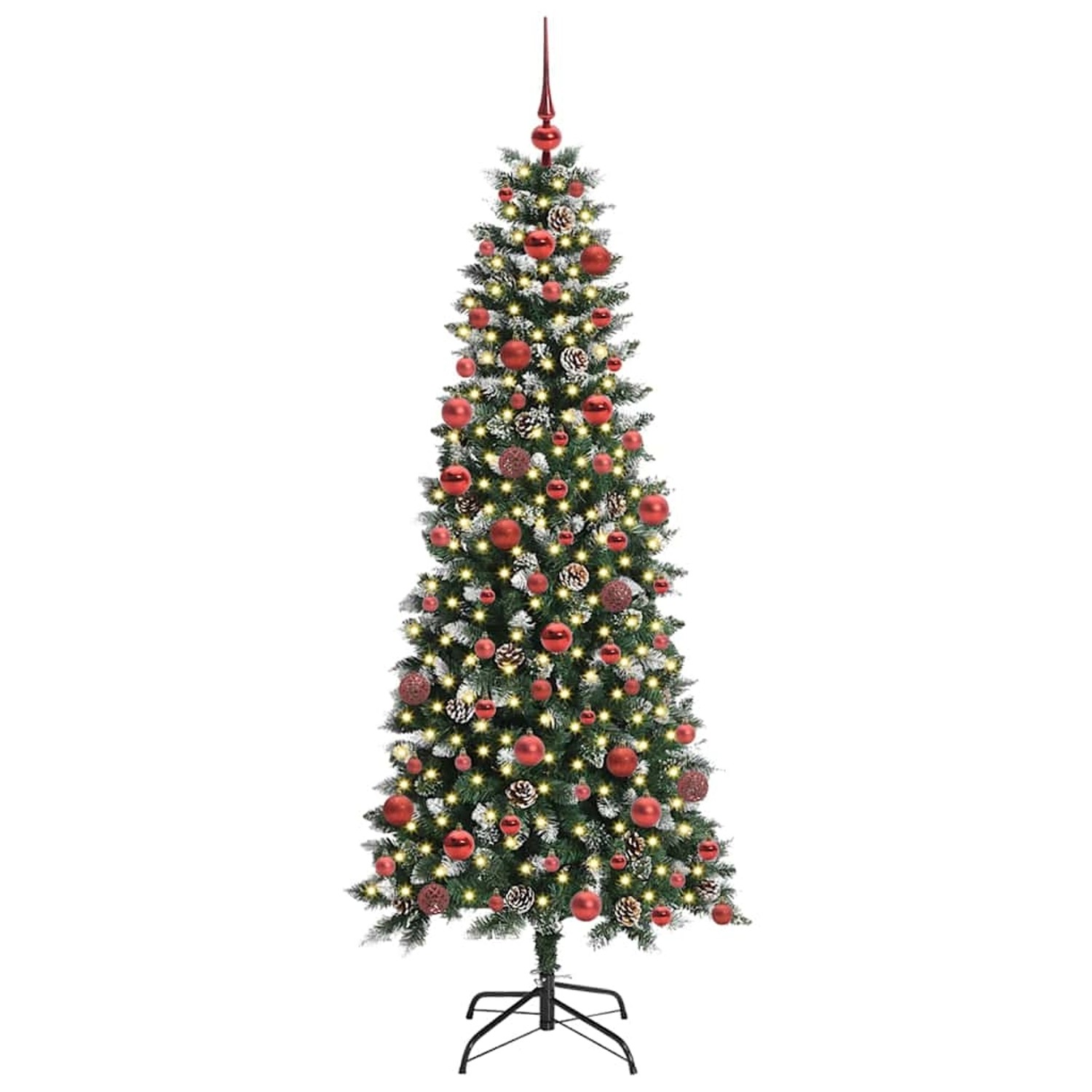 vidaXL Künstlicher Weihnachtsbaum mit 300 LEDs Grün 76 x 76 x 180 cm 3395820