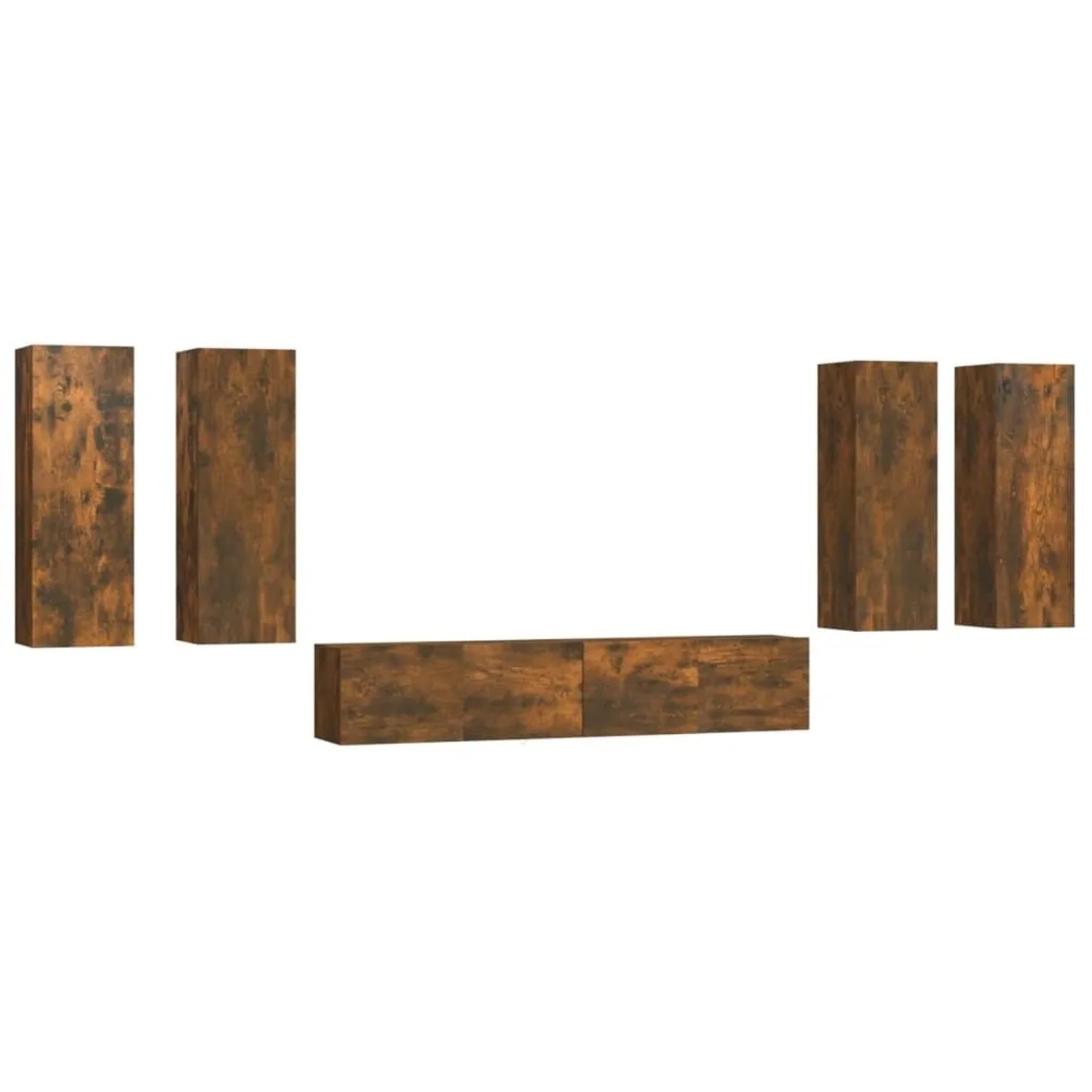 Thumbnail - vidaXL 6 Tlg TV-Schrank-Set Räuchereiche Holzwerkstoff 3114347