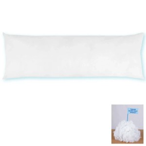 Langes, weißes Arsvita Kissen 40x140 cm mit Premium Polyesterfüllung für hohen Komfort.