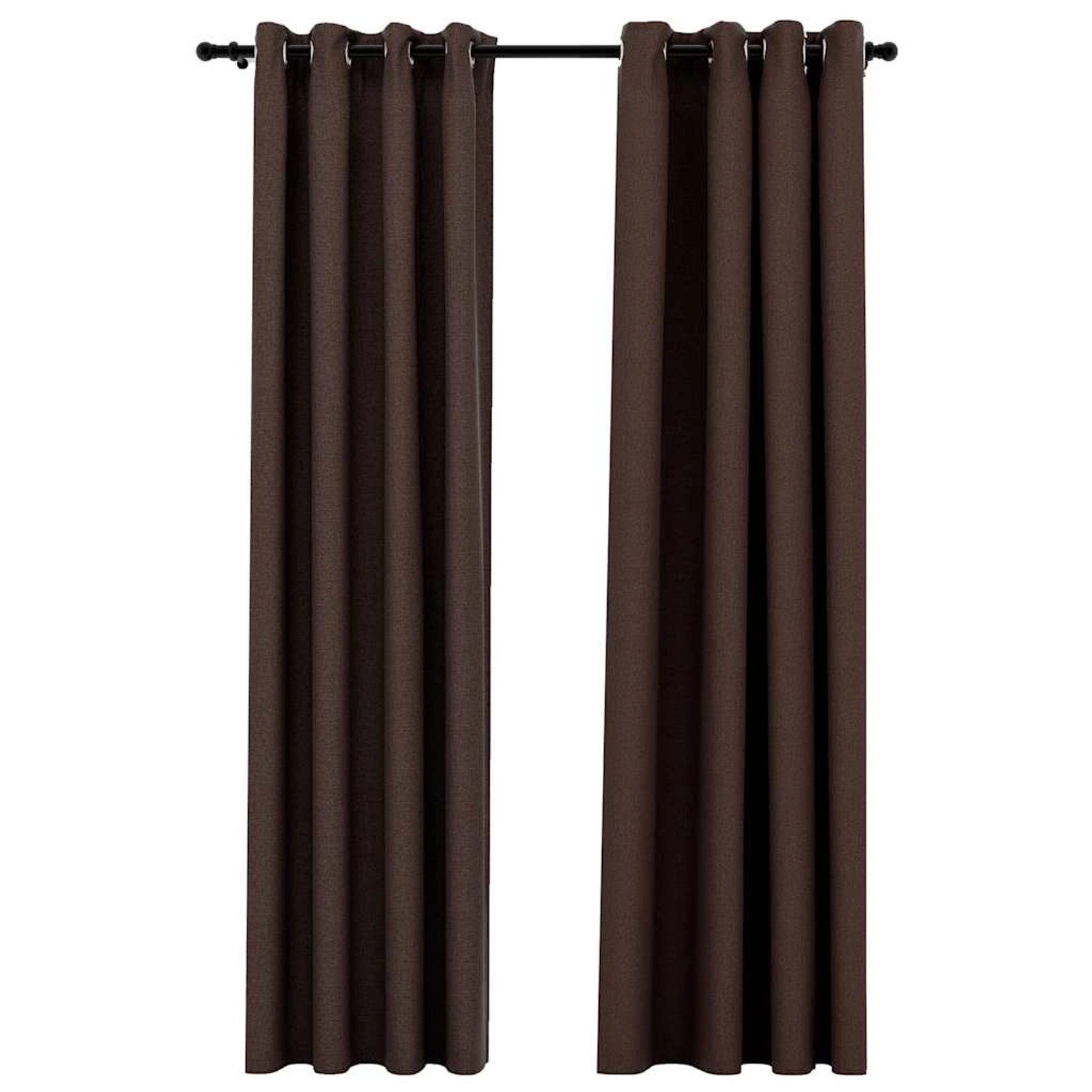 vidaXL Verdunkelungsvorhänge Ösen Leinenoptik 2 Stk Taupe 140x225 cm 321201 günstig online kaufen