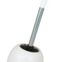 Wenko WC-Garnitur Polaris White, weiße Keramik, moderne WC-Bürste für das Badezimmer.