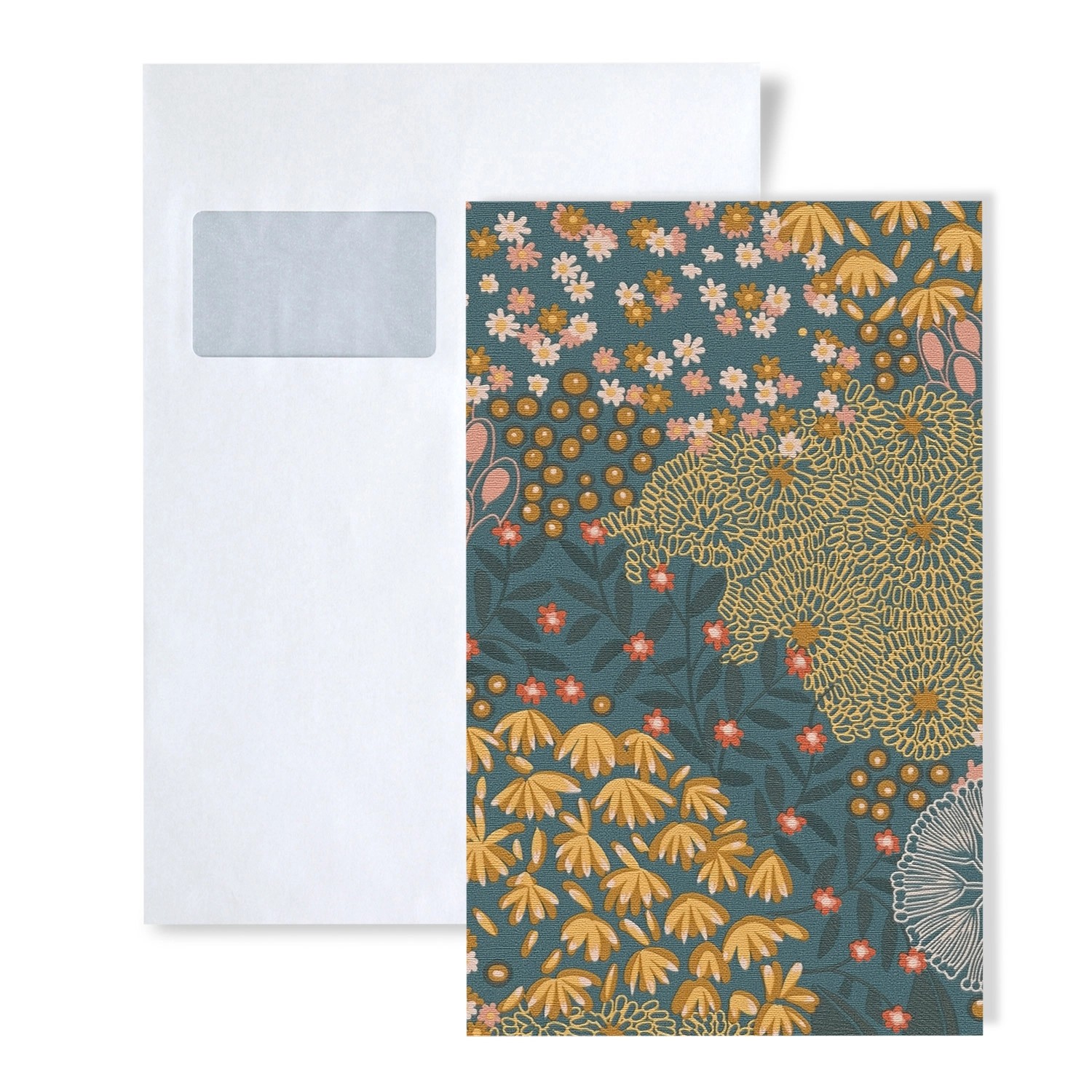 PROFHOME 1 MUSTERSTÜCK S-387404-GU DIN A4 MUSTER der Floral Tapete günstig online kaufen