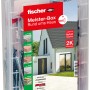 Fischer Meister-Box "Rund ums Haus" mit 91 Dübeln und Schrauben, sortiert in transparenter Kunststoffbox.