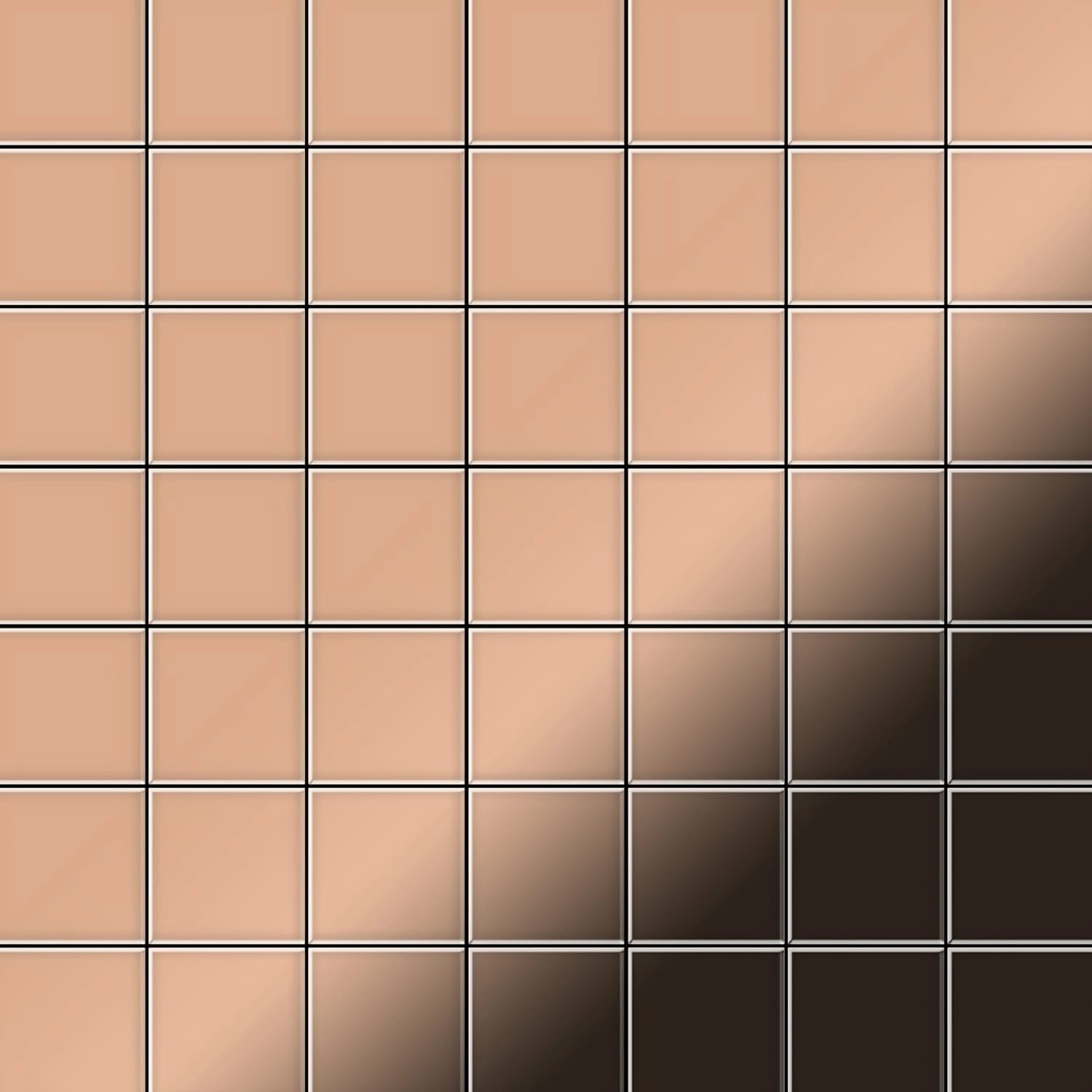ALLOY Mosaik Fliese Massiv Metall Kupfer Gewalzt Kupfer 1,6mm Stark Attica- günstig online kaufen