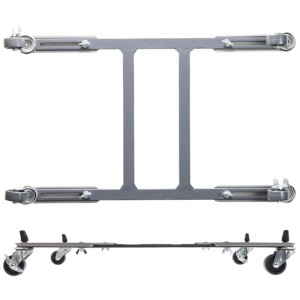 Wagner Pflanzenroller GH 0820, ausziehbar, silberfarben, mit Rollen und Feststellbremsen.