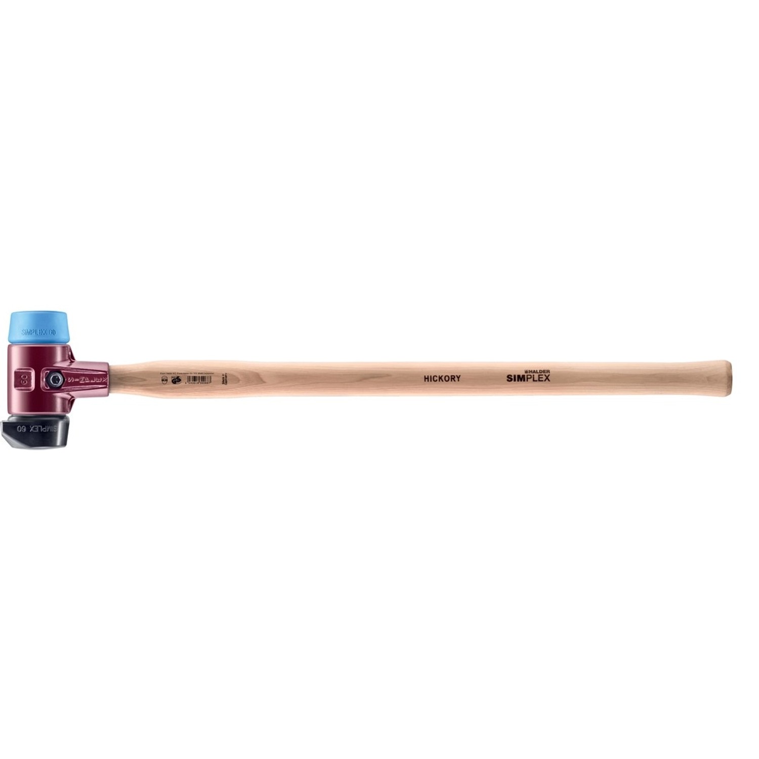 Halder Simplex Vorschlaghammer Ø 60 mm Gummi   TPE-soft Blau mit Standfuß u günstig online kaufen
