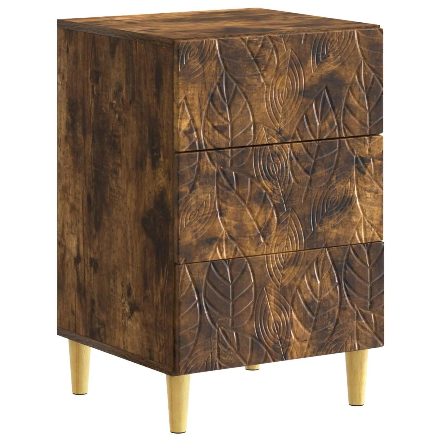 vidaXL Nachttisch Geräucherte Eiche 43 x 39,5 x 66,5 cm Holzwerkstoff 895020