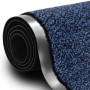 Gerollte, blaue Karat Schmutzfangmatte SKY 120x300 cm mit Vinyl-Rückseite.