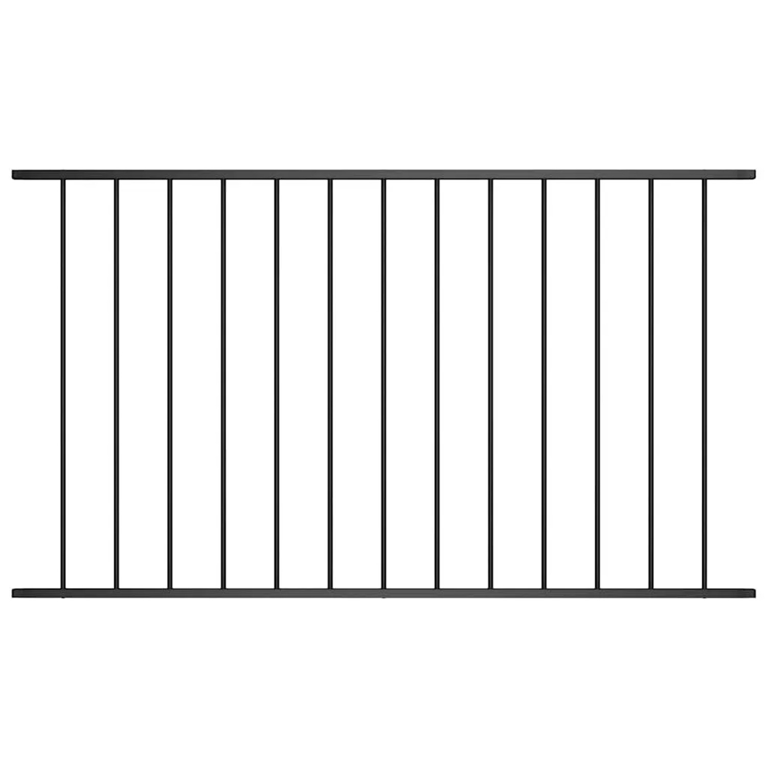 vidaXL Zaunelement Pulverbeschichteter Stahl 1,63x1,25 m Schwarz 145220 günstig online kaufen