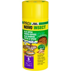 JBL Pronovo Insect Stick S Fischfutter, 250ml Dose für Aquarienfische von 3-10cm.