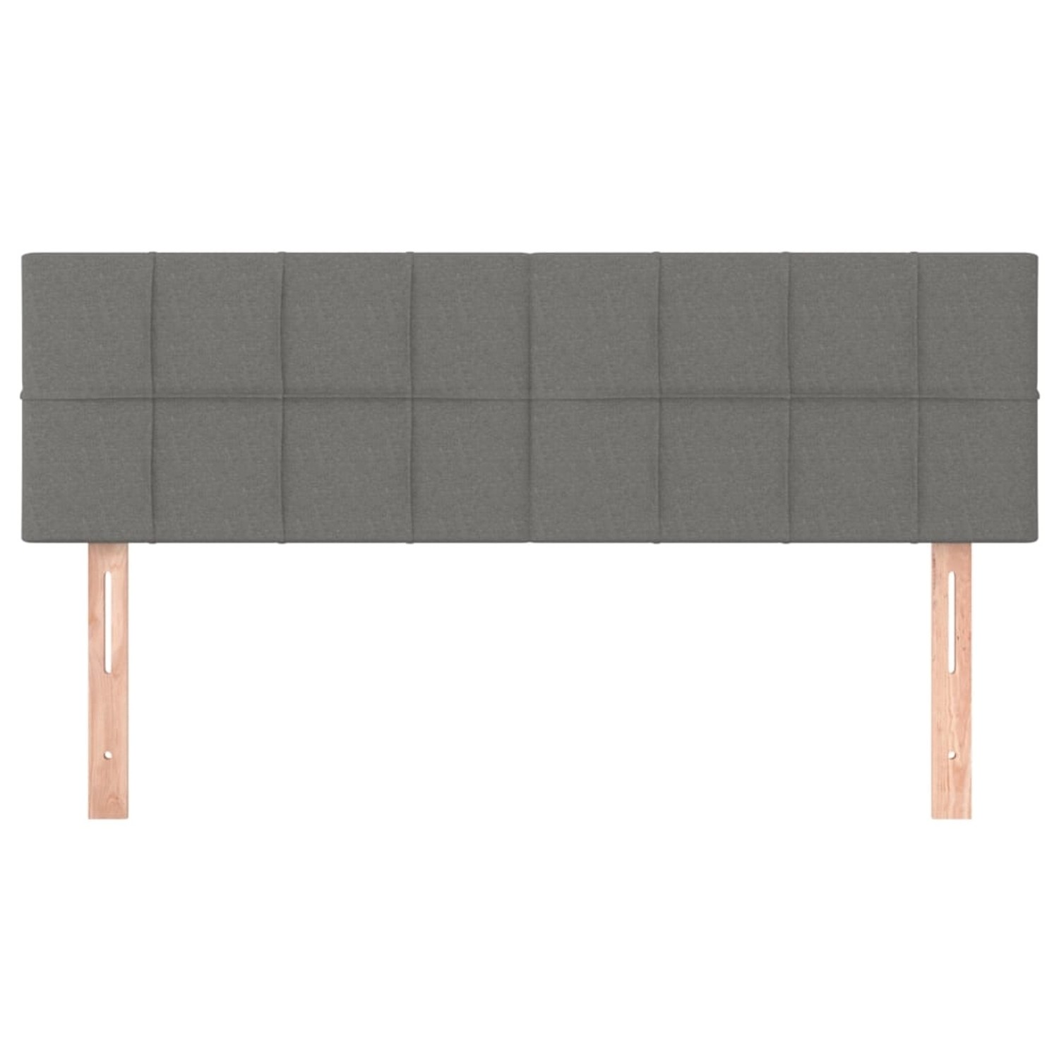 vidaXL LED Kopfteil Dunkelgrau 144x5x78/88 cm Stoff 3121611