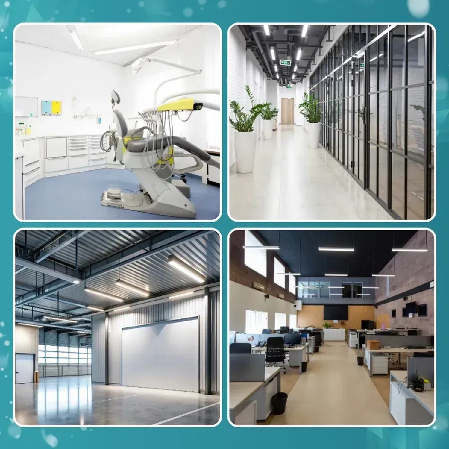 Anwendungsbeispiele: LUXULA LED T8 Röhren in Praxis, Büro, Lager und Flur.