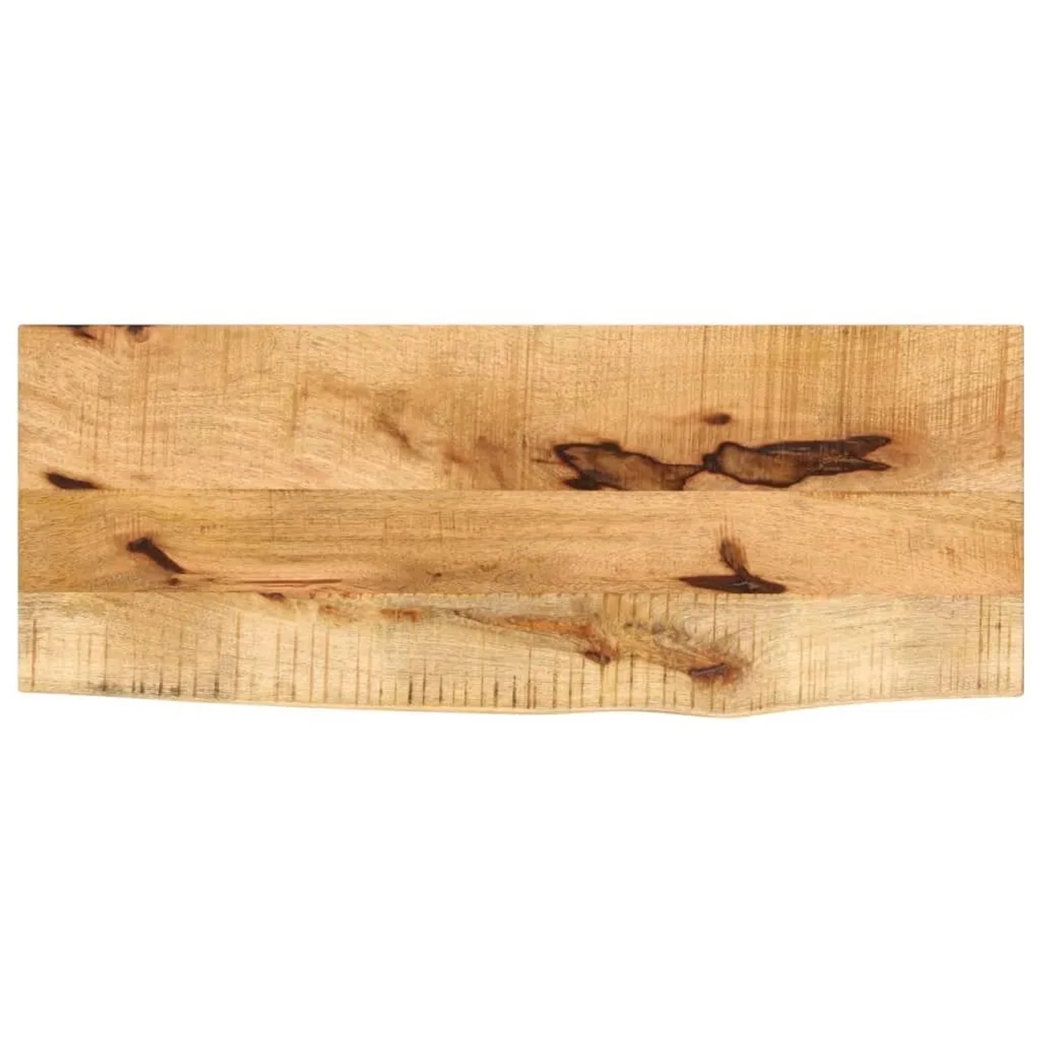 vidaXL Tischplatte 80x20x3,8 cm Baumkante Massivholz Raues Mangoholz 370370
