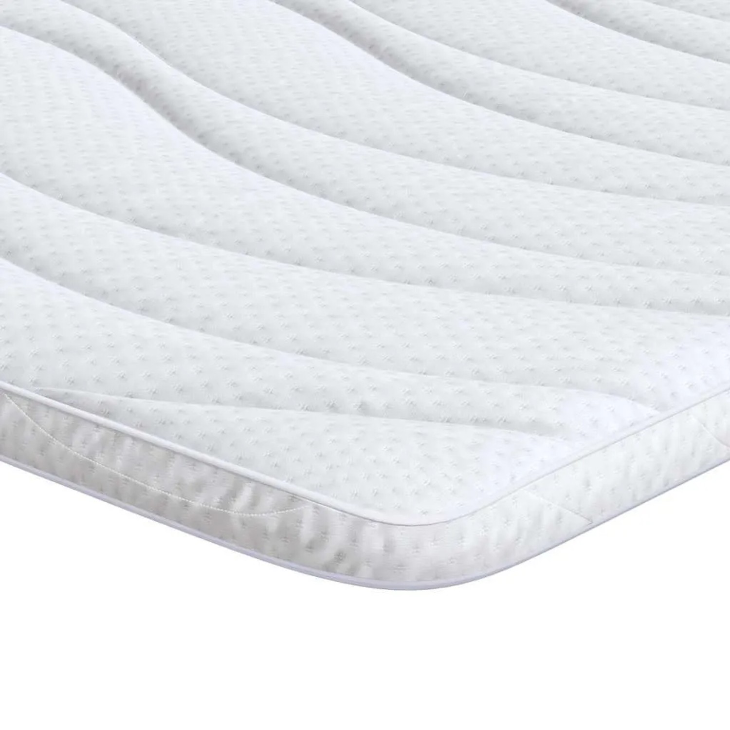 vidaXL Matratzenauflage Weiß 140 x 190 cm Strickstoff 4106407