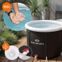 ECD Germany Eisbad, Ø80cm, 350L, schwarz-weiß, aus Oxford-Gewebe. Kältetherapie für Zuhause und unterwegs.