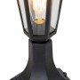 Schwarze QAZQA New Haven Außenleuchte, klassische Stehlampe für Garten und Terrasse.