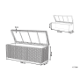 Beliani Truhe MODENA Dunkelbraun 46x126x63_3