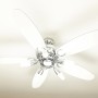 WESTINGHOUSE Deckenventilator Arius, 132 cm, Chrom, mit weißen Flügeln und Beleuchtung.