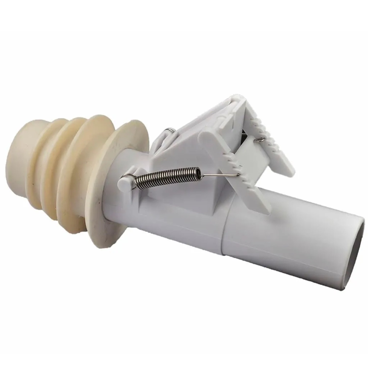 vidaXL Bodensauger-Adapter, weißes Kunststoffteil für Pooltechnik.