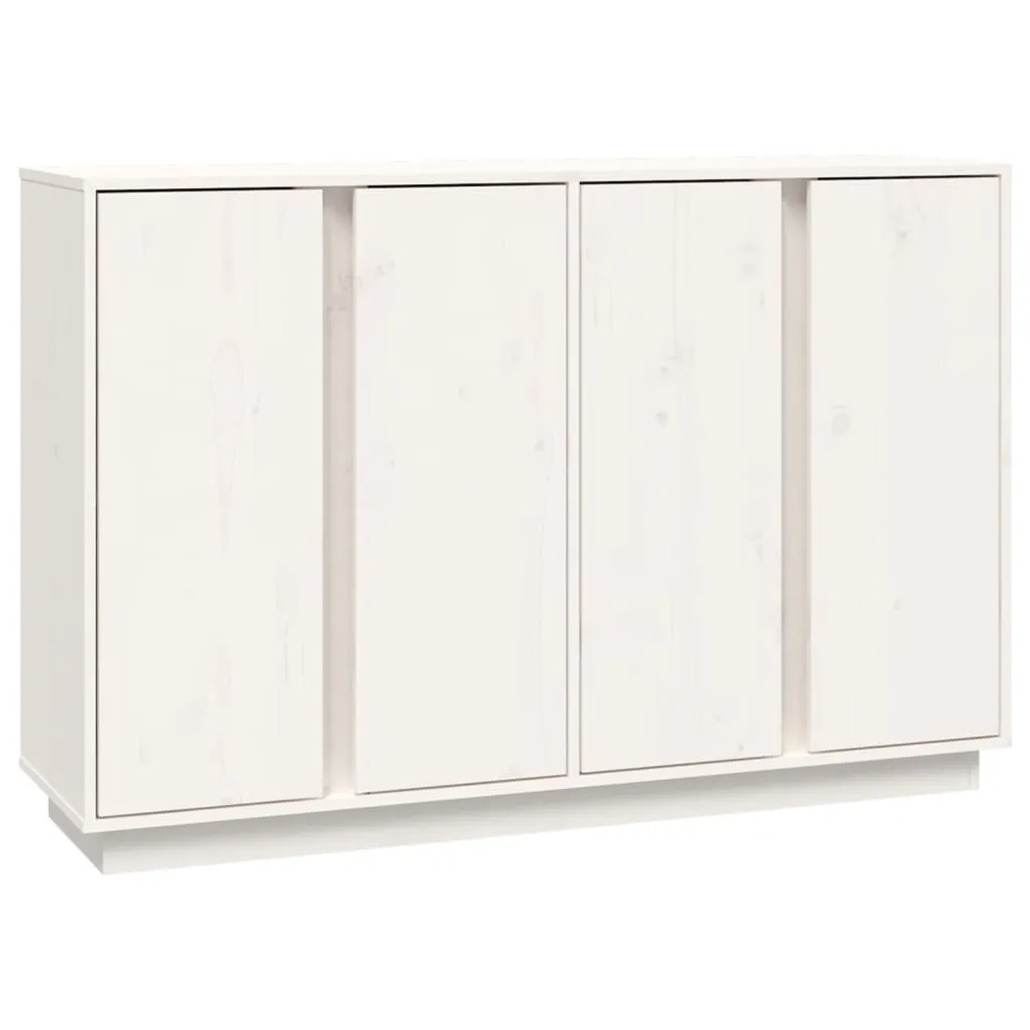 vidaXL Sideboard Weiß 120x35x80 cm Massivholz Kiefer 814495