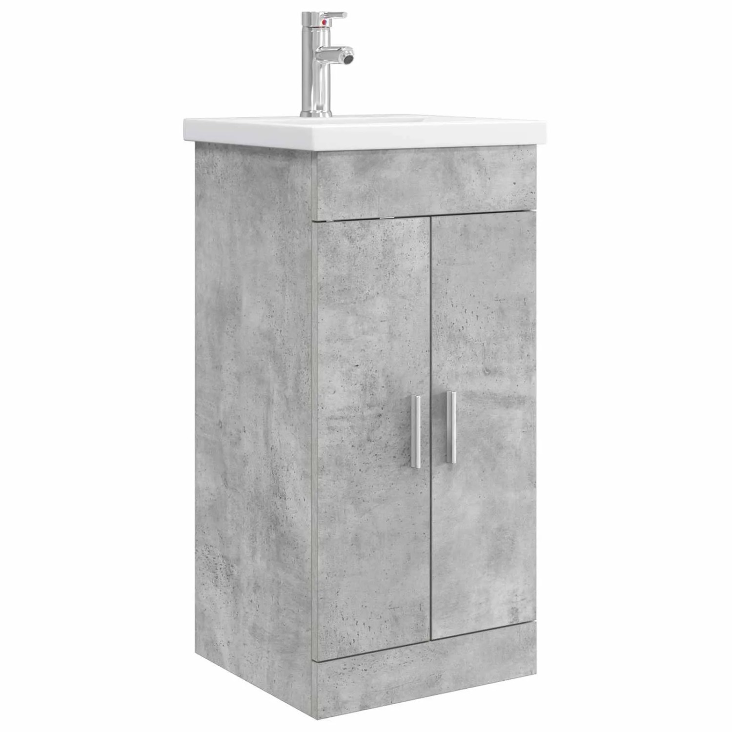 vidaXL Badezimmerschrank mit Waschbecken Betongrau 42 x 40 x 84,5 cm 890675