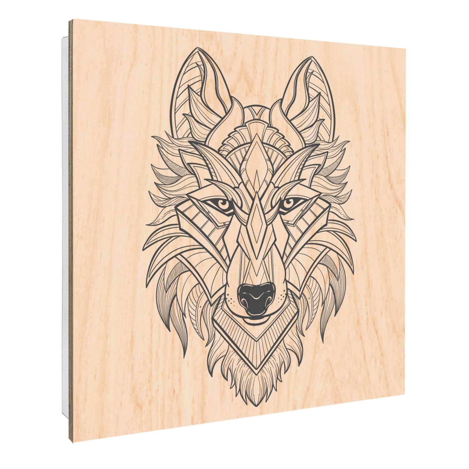 Banjado Großer Schlüsselbox Holz 30x30cm Weiß Scharnier Rechts 50 Haken Sch günstig online kaufen