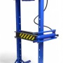 Blaue DeTec. 12 Tonnen Hydraulikpresse mit Manometer, Handpumpe und verstellbarer Quertraverse für Werkstatt.