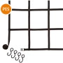 Conacord Gurt-Netz Polyester 4 S-Haken 90 cm x 90 cm Schwarz