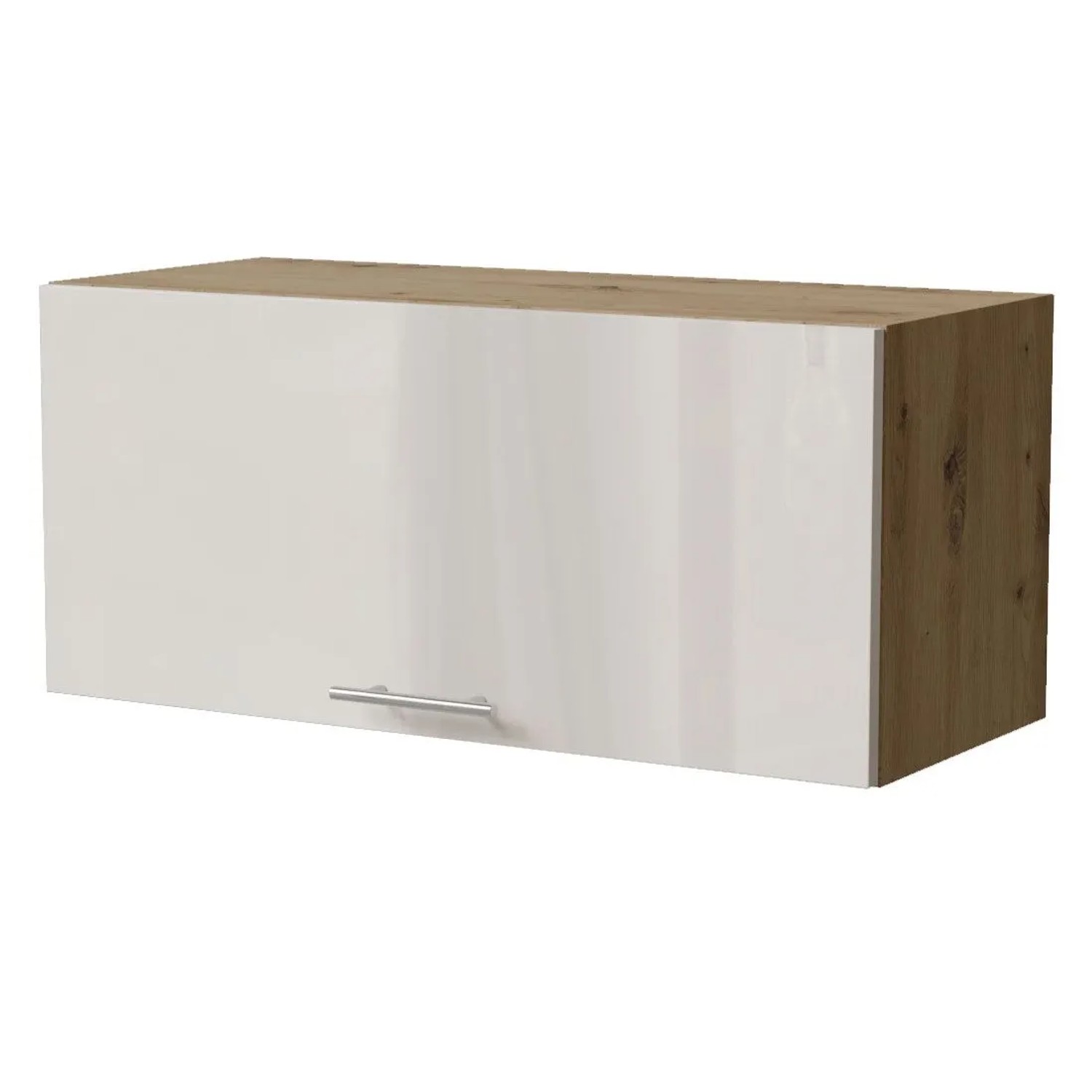 Feldmann-Wohnen Klapphängeschrank Brerra W4B/80 Eiche Artisan / RAL 9001 creme Hochglanz 80 / 32,5 / 36cm mit Blum Avent...