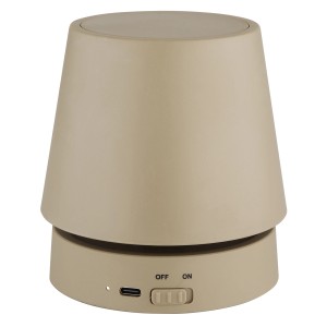 Dimmbare Globo LED-Tischleuchte Carlos, 28 cm, sandfarben matt aus Kunststoff.