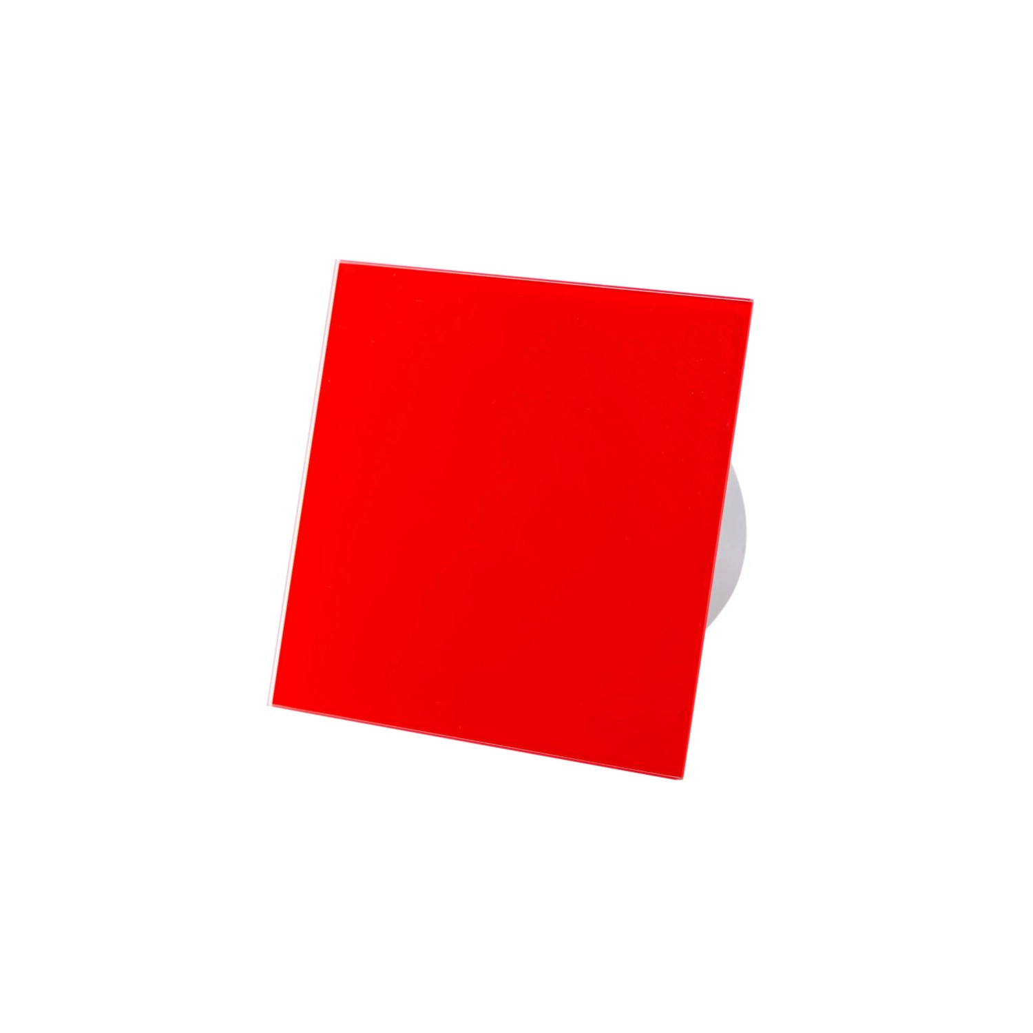 AWENTA Kleinraumventilator mit roter Glasabdeckung für Wandmontage.