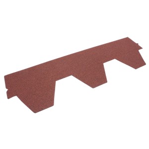 Rote Daprona Dachschindel mit Hexagonal Muster für Gartenhaus oder Carport.