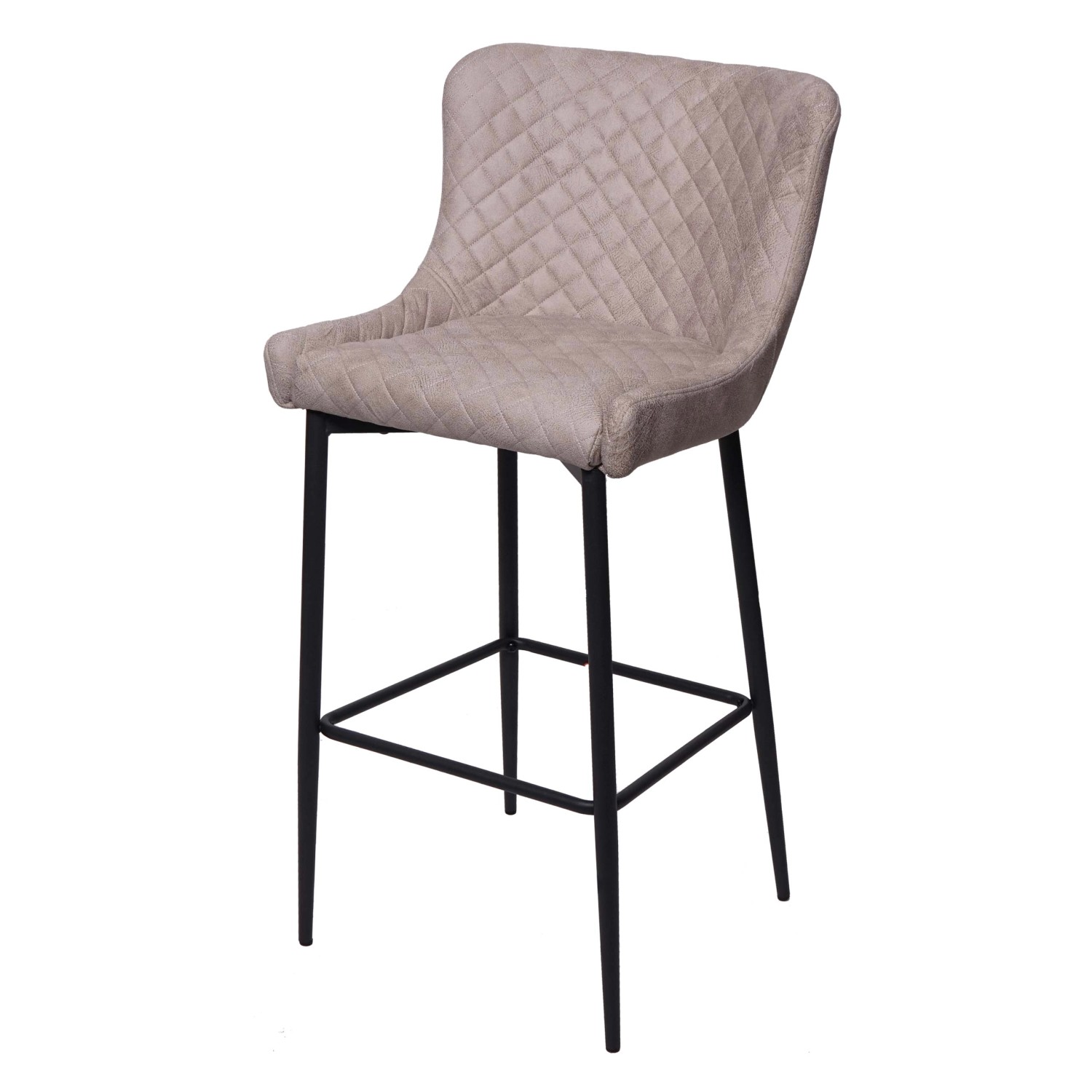 PROREGAL Barhocker Mit Lehne Sitzhöhe 75cm Vintage Metall Fußablage Stoff/T günstig online kaufen