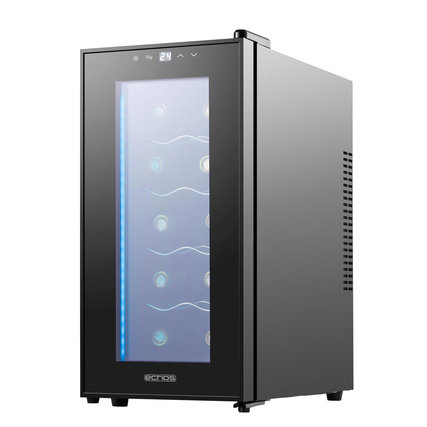 Echos SB-5300 Weinkühler mit Glastür 28 Liter 10 Flaschen