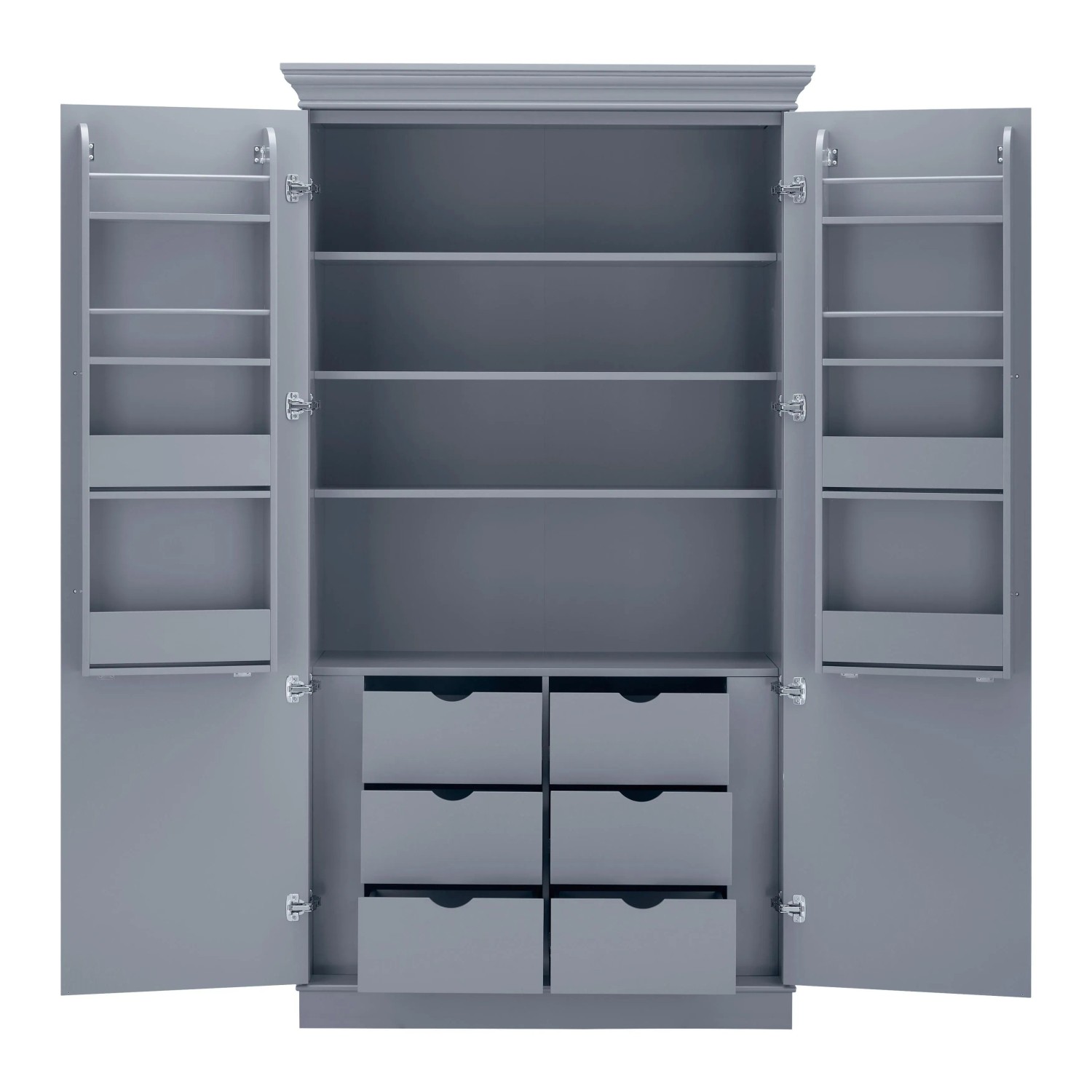 Bessagi Home Kredenz Alvaro ca. 122x220x54 cm Holz Grau