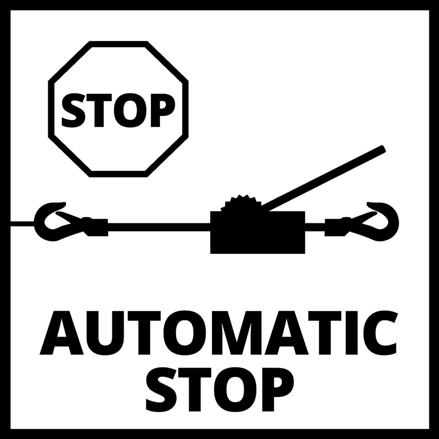 Symbol für automatischen Stopp des Einhell Handhebelseilzug TC-LW 1000.
