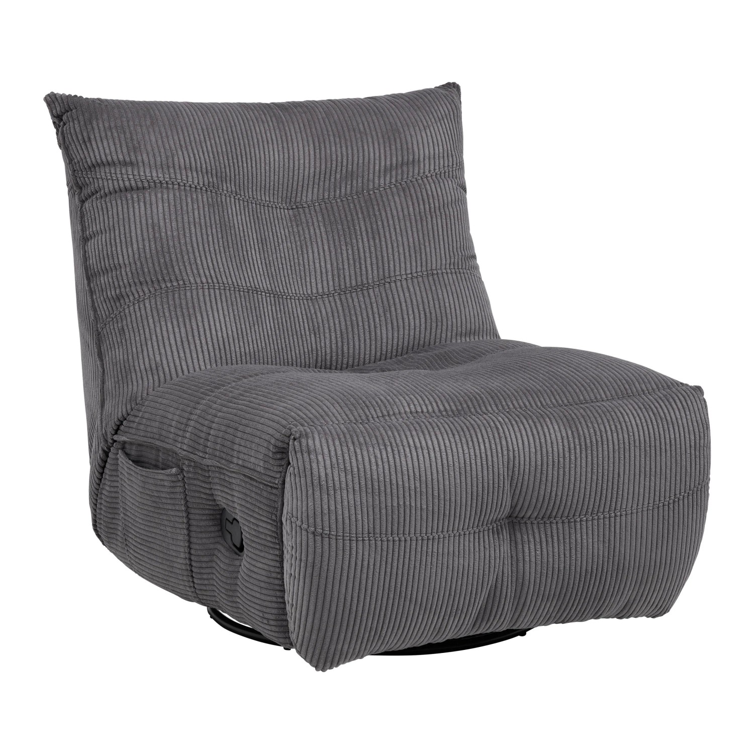 Bessagi Home Sessel Alura Dunkelgrau Cord Drehbar