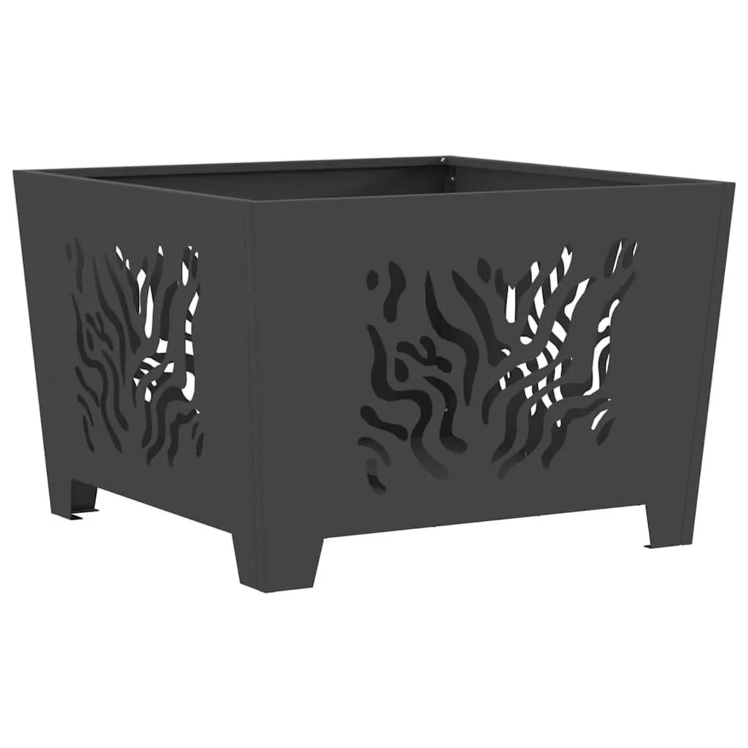 vidaXL Feuerstelle Schwarz 60 x 60 x 40 cm Stahl 858914