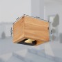 Moderne LED-Wandleuchte Alina in Dunkelbraun, Holzoptik, warmweißes Licht für Innenräume.