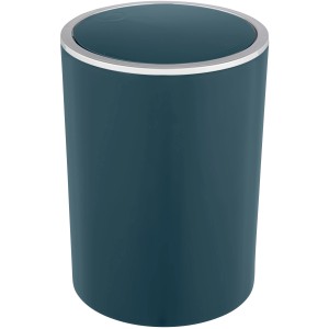 Dunkelgrüner Wenko Schwingdeckeleimer Inca, 5 Liter, mit Chromrand für Bad und WC.