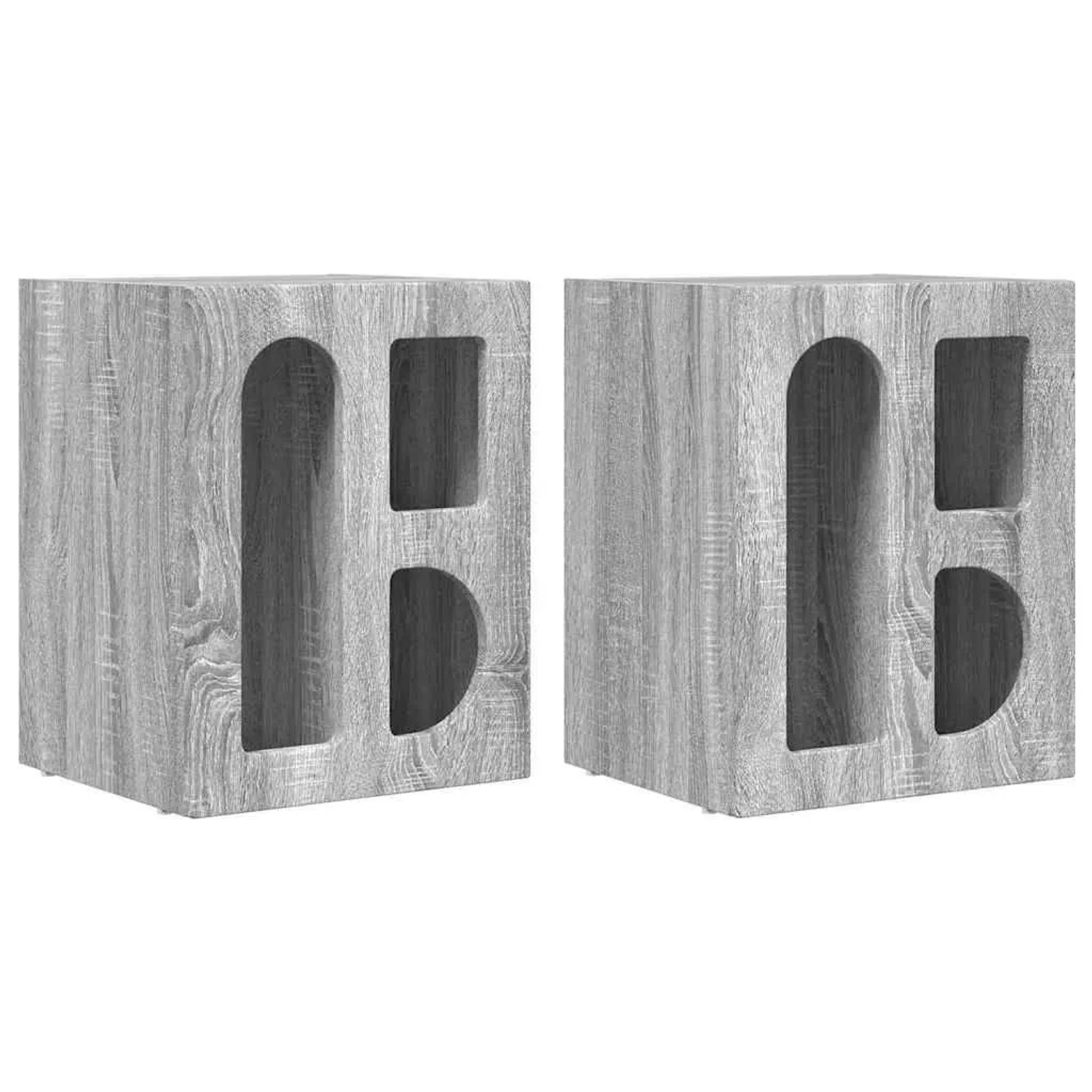 vidaXL Nachttisch 2 Stk Graues Sonoma 40 x 35 x 50 cm Holzwerkstoff 891257 günstig online kaufen