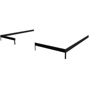 Fundament für Juliana Anlehn-Gewächshaus Veranda 12,9 m², Stahl, schwarz pulverbeschichtet.